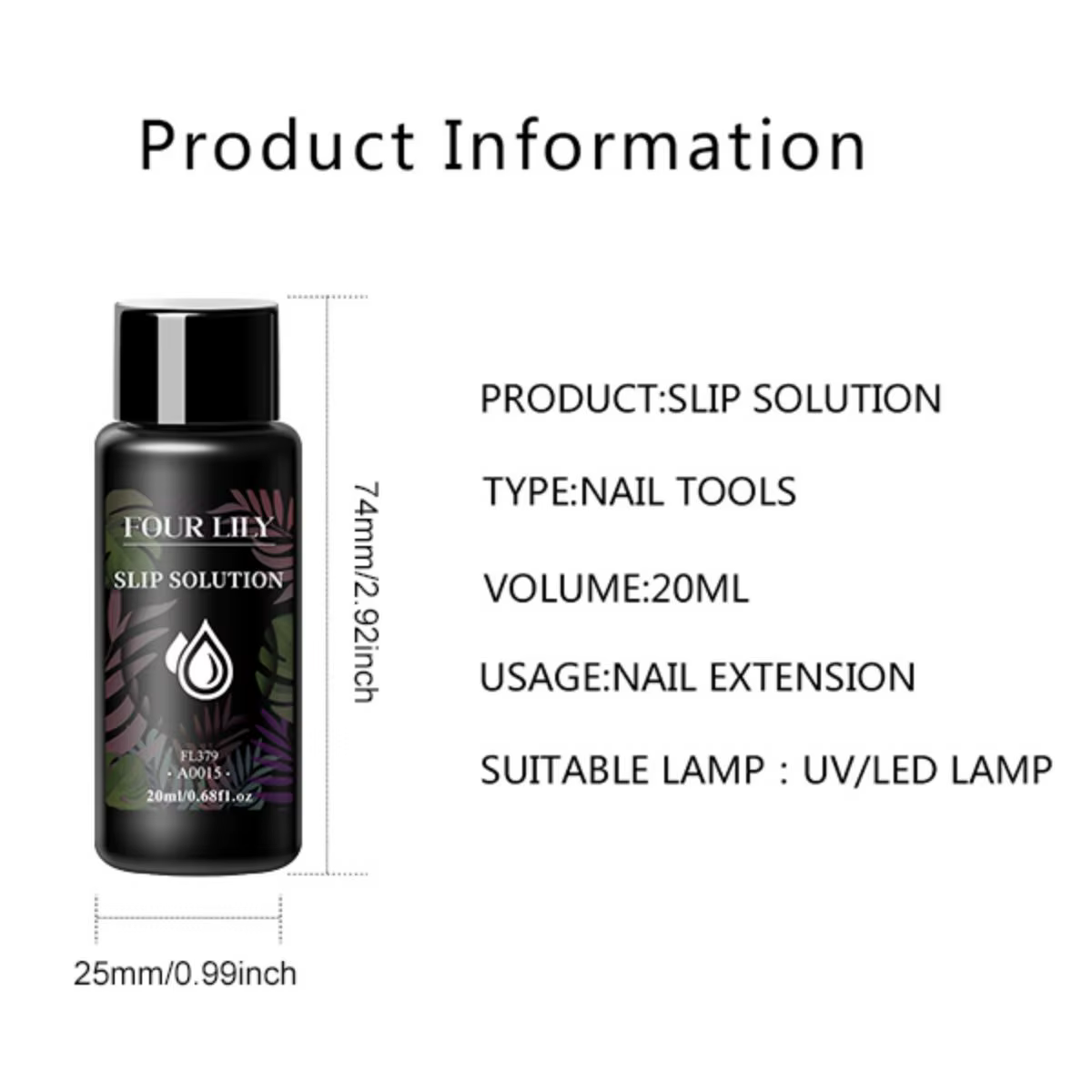 Solution antidérapante liquide pour ongles en acrylique