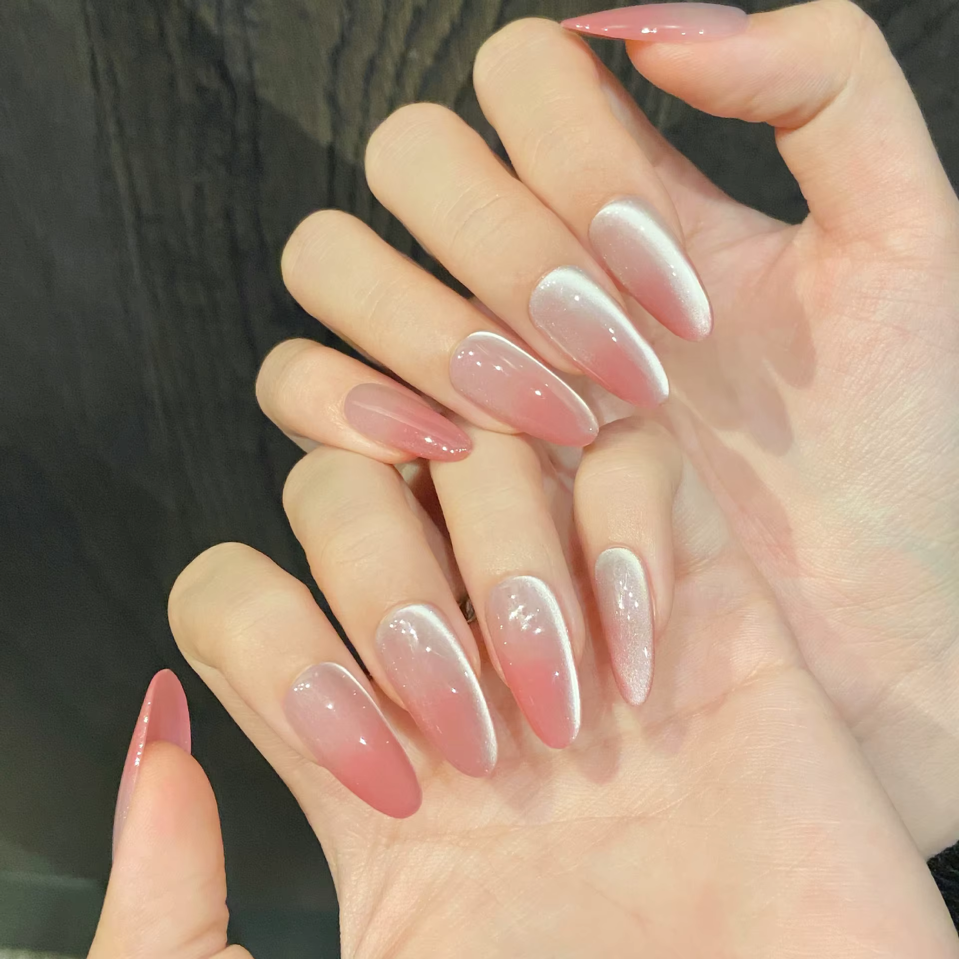 10 faux ongles ovales faits à la main