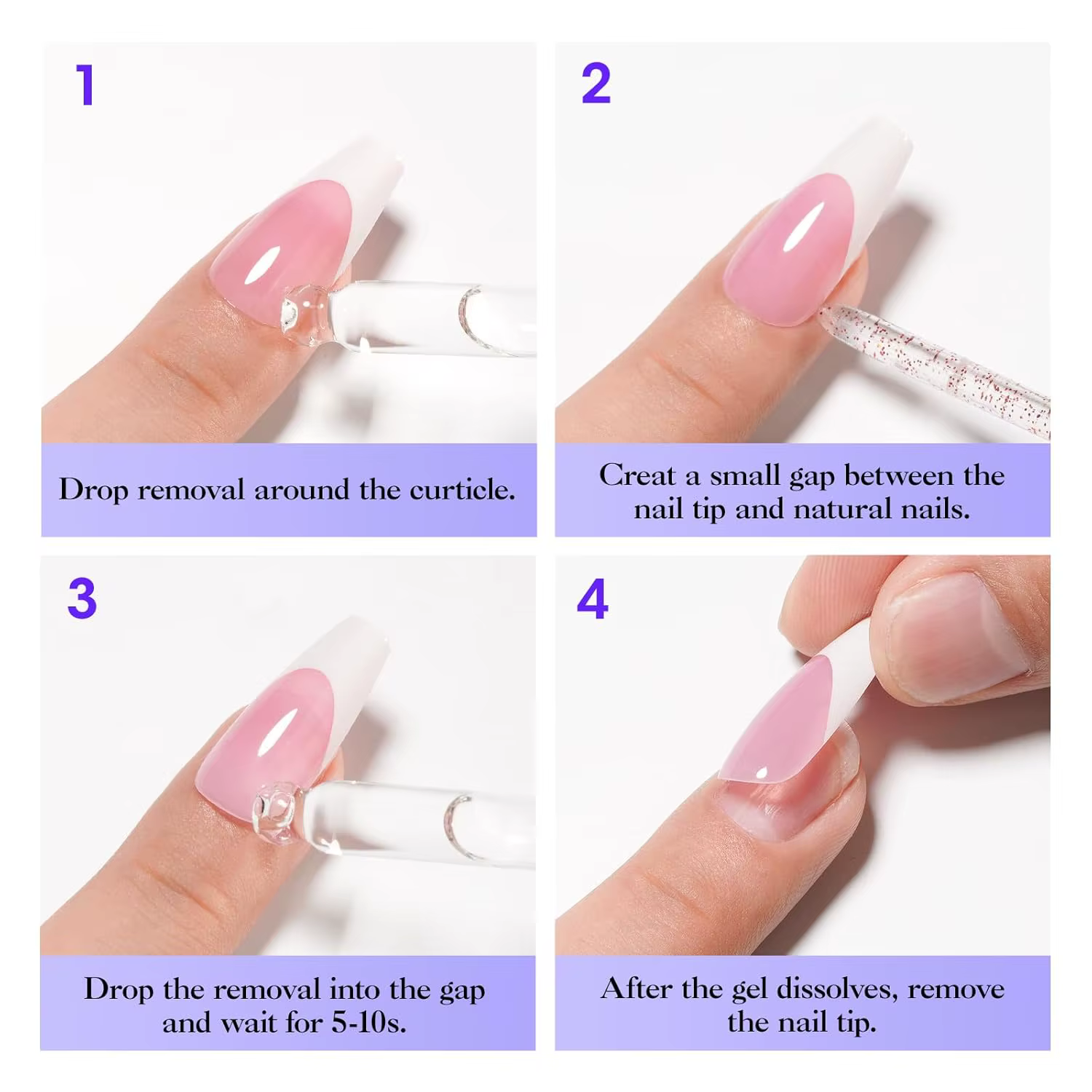 Dissolvant de colle à ongles 40ML pour faux ongles et capsules