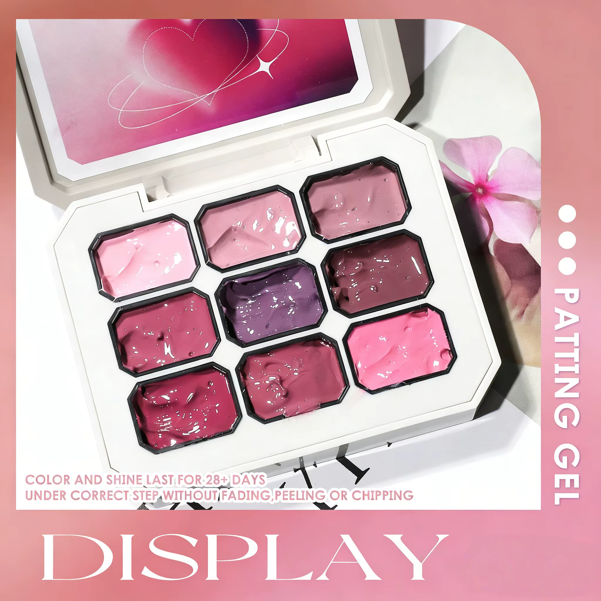 1 pièce Gel à ongles semi-solide rose 9 couleurs