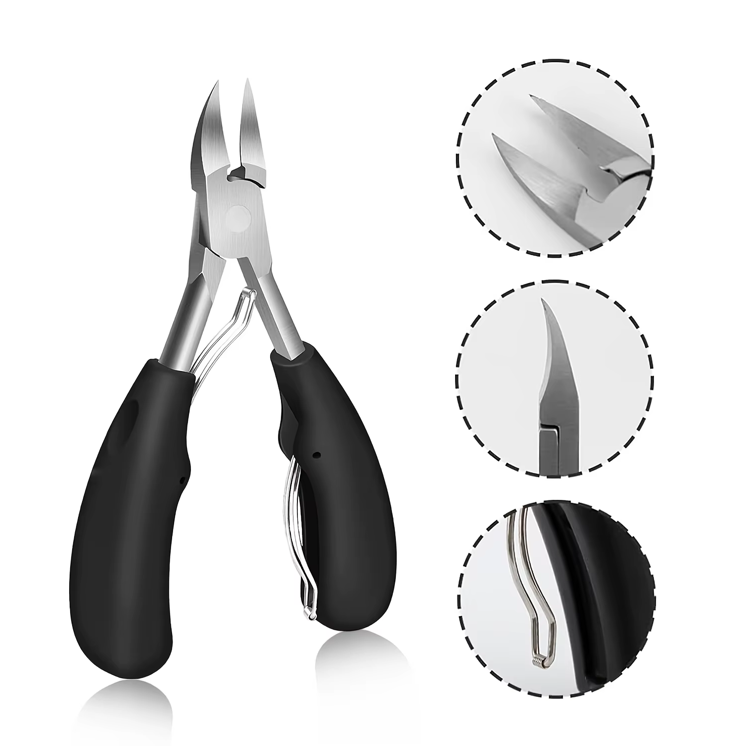 Coupe-ongles avec lime à ongles argentée brossée