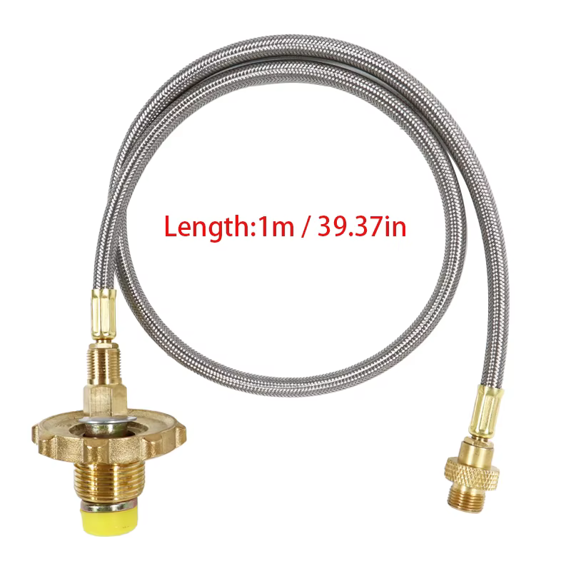 Adaptateur de recharge de propane pour cuisinière à gaz extérieure, ligne de connexion de gaz précieux, adaptateur de Eva de camping, connecteur de tuyau à intervalles de GPL