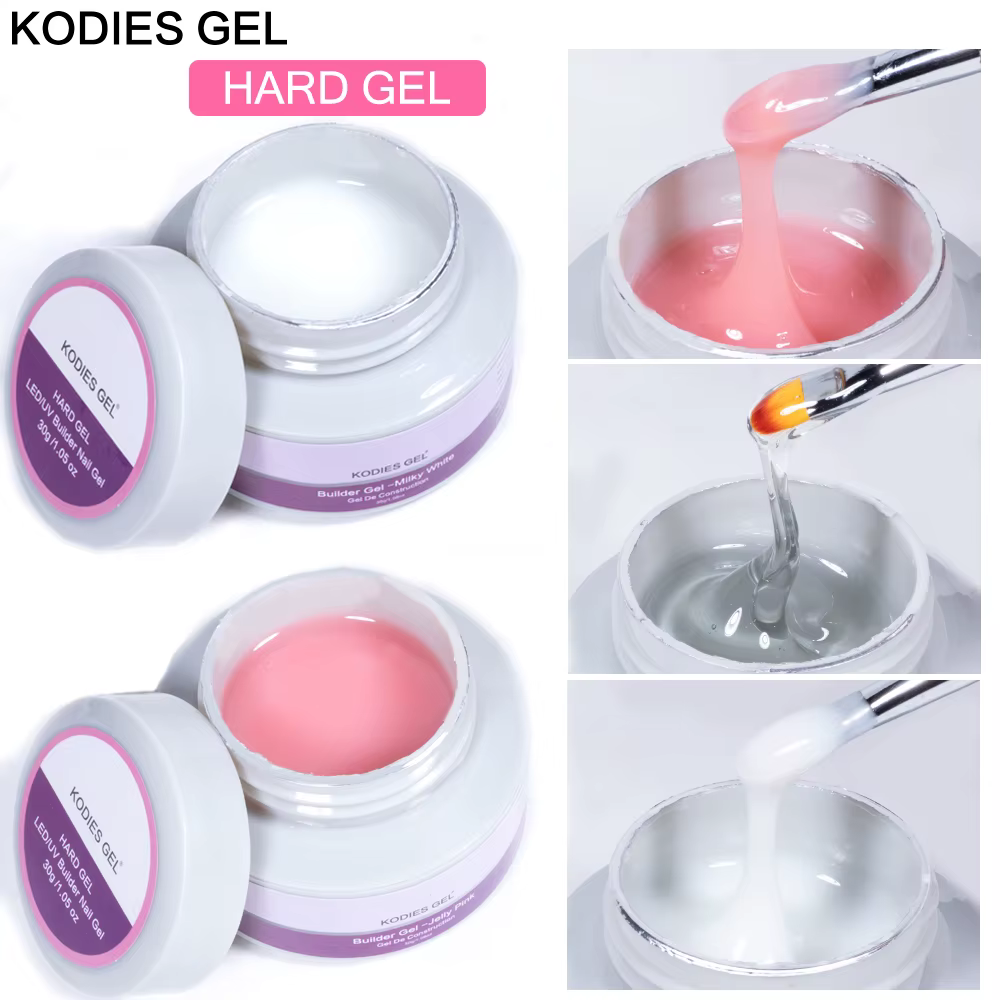 KODIES GEL 30g constructeur Extension Gel pour ongles pour clair blanc rose Construction UV dur Gellak Camouflage acrylique manucure Sculptin