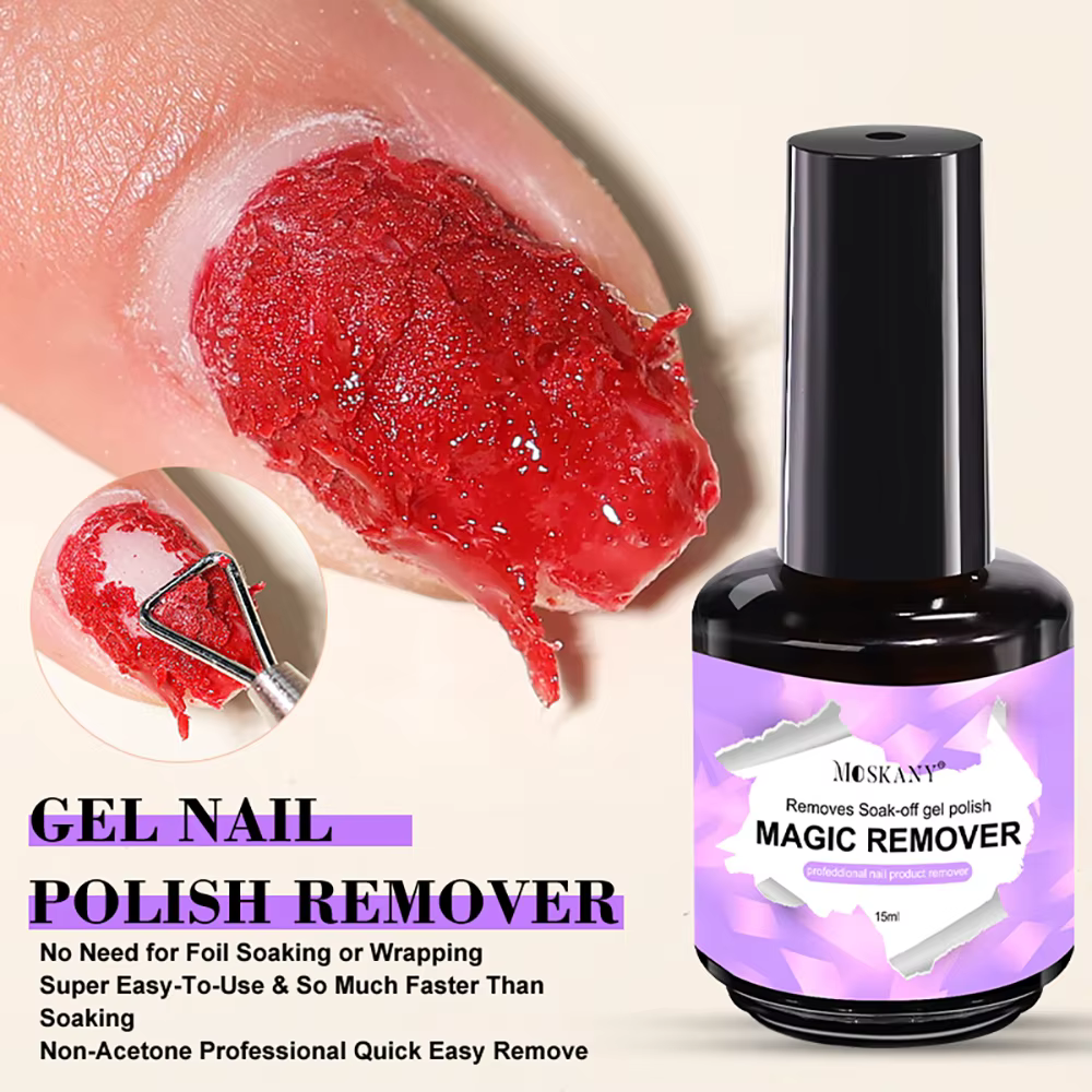 MOSKANY 15ml dissolvant magique vernis à ongles pour tremper