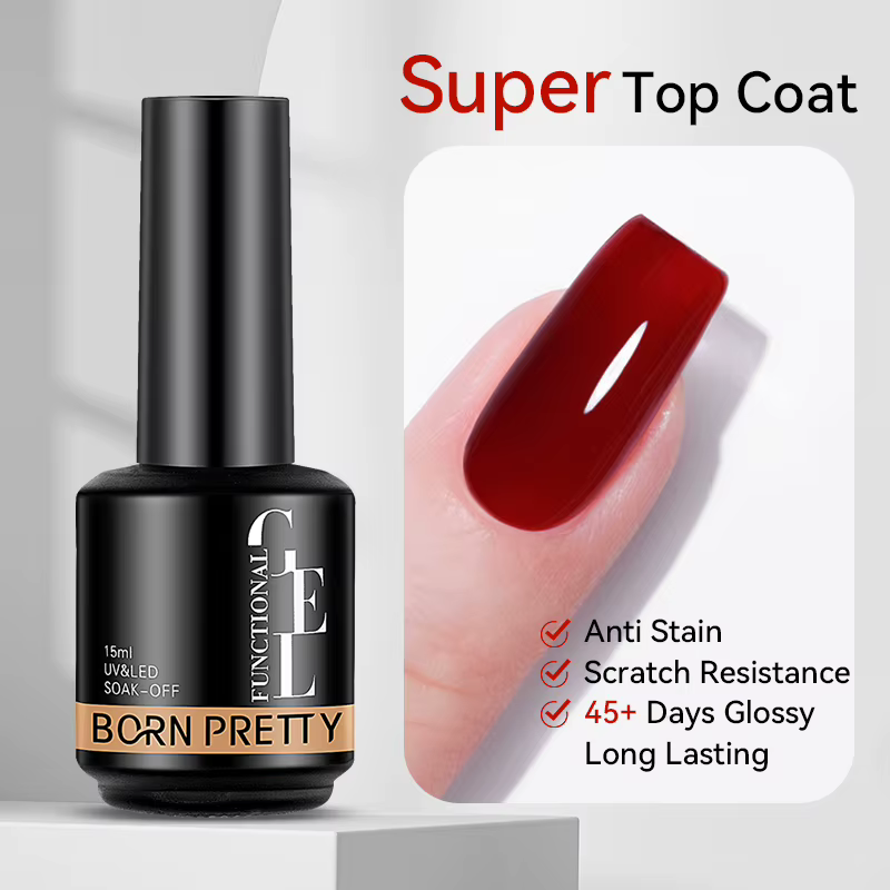 BORN PRETTY 15ml Super couche pour vernis à ongles Gel 45 jours Gel de renfort Bulider Gel de Base longue durée