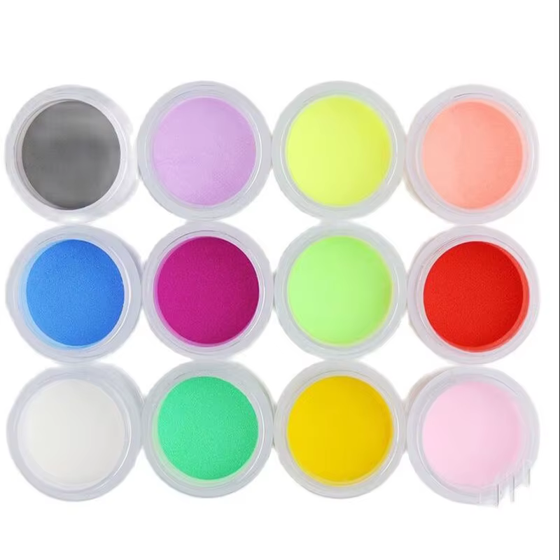 Poudre acrylique transparente blanche rose pour ongles