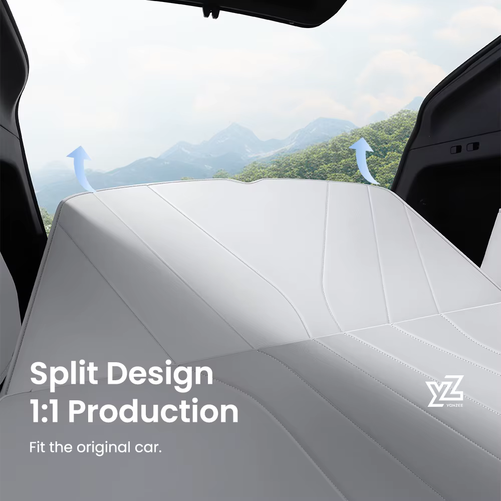 YZ Pour Tesla Modèle Y Juniper 2021-2026 Tapis en cuir entièrement entourés Tapis imperméables non glissants Tapis sur mesure