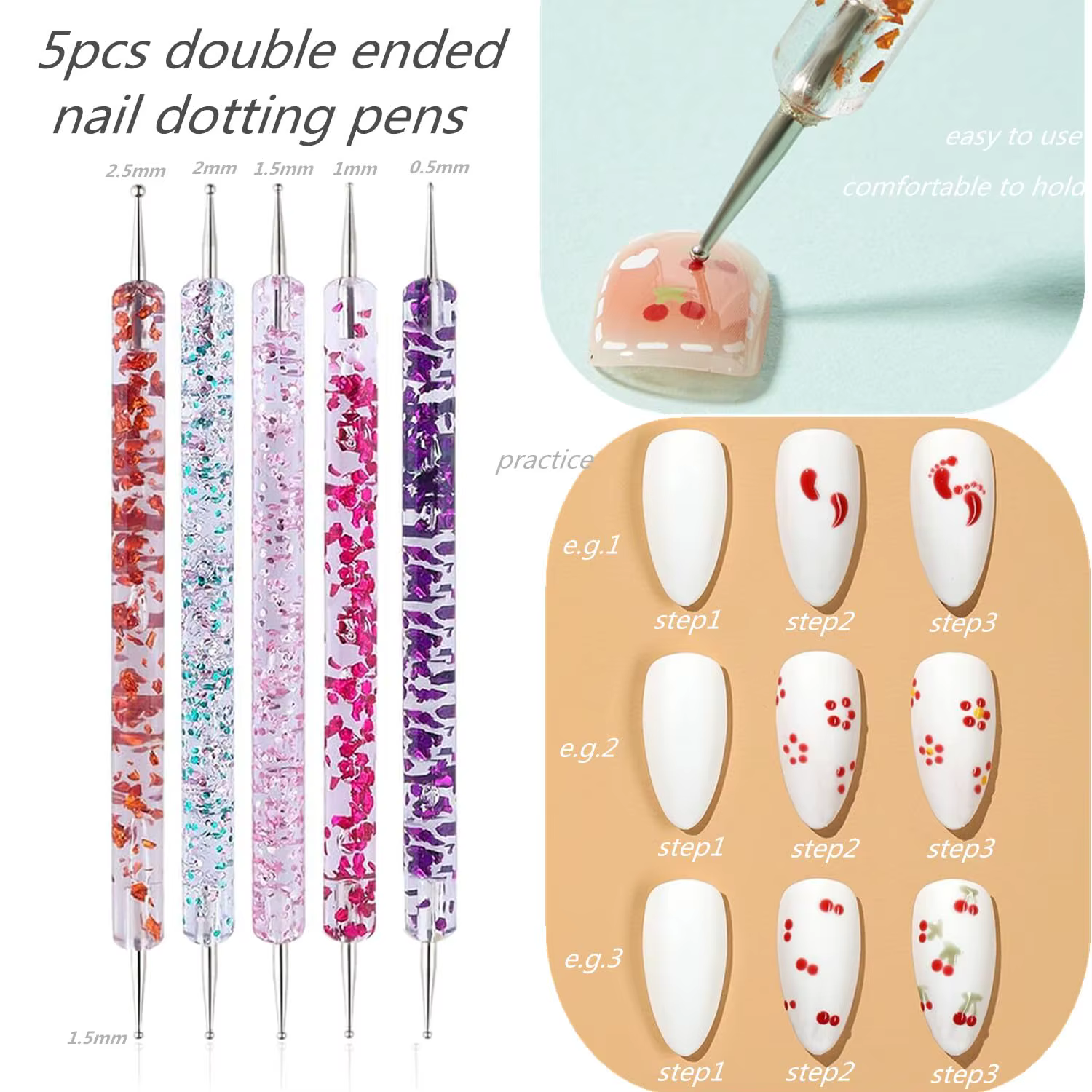 Ensemble de pinceaux pour Nail Art