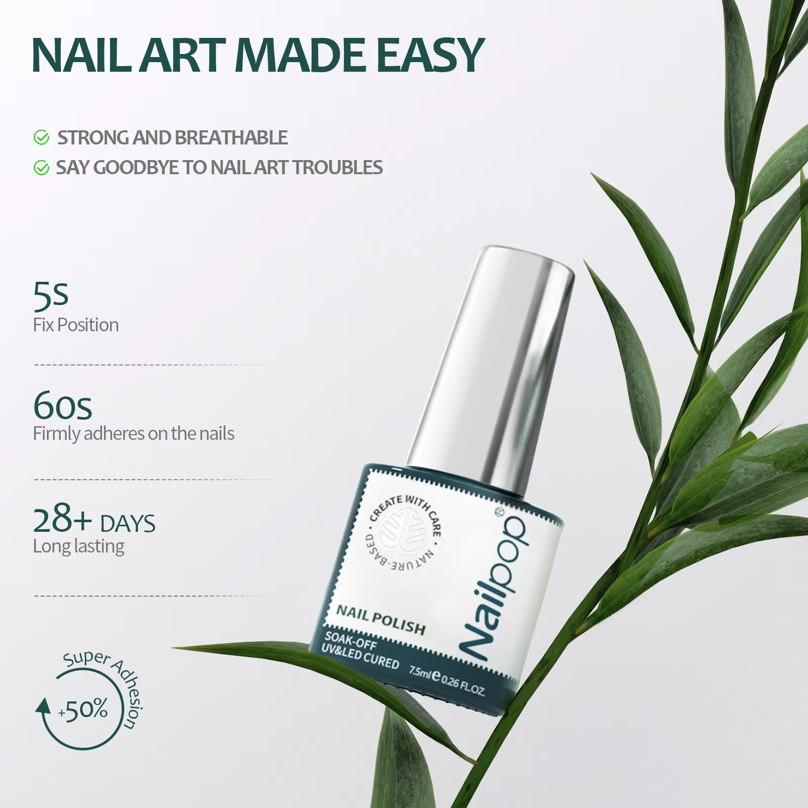 Nailpop – Base transparente en Gel de fonction 7.5ml