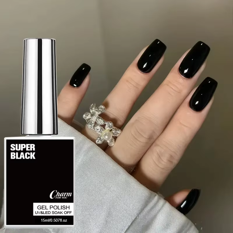 Vernis à ongles gel noir intense 15ml UV LED Soak Off
