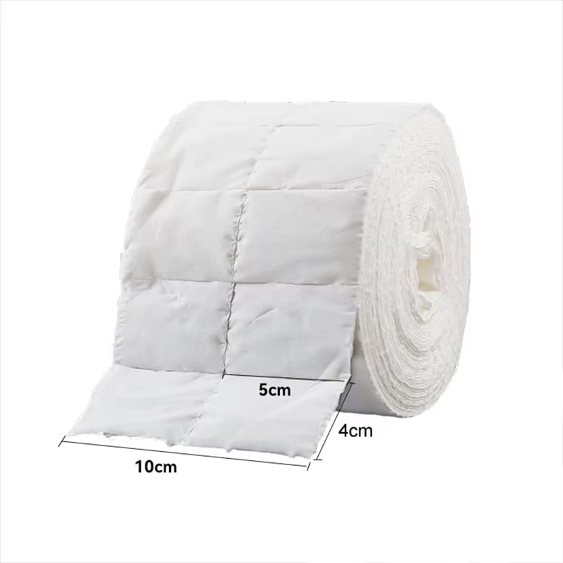 300 pièces/rouleau dissolvant de vernis à ongles tampons de coton blanc déchiré non pelucheux lingettes