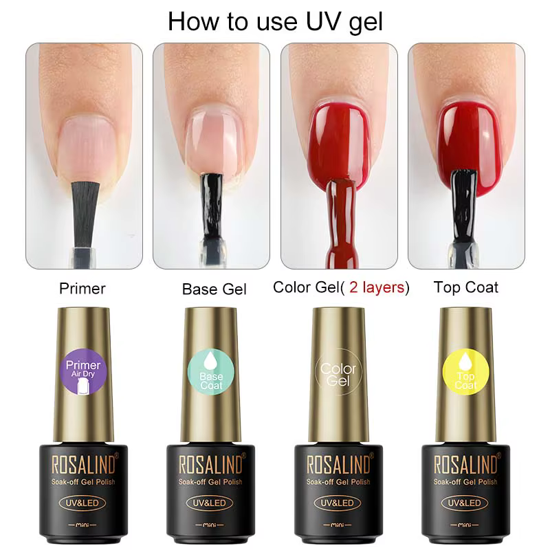 ROSALIND couche de Base supérieure vernis à ongles Gel primaire déshydrateur Gel Nail Art Design pour manucure tremper