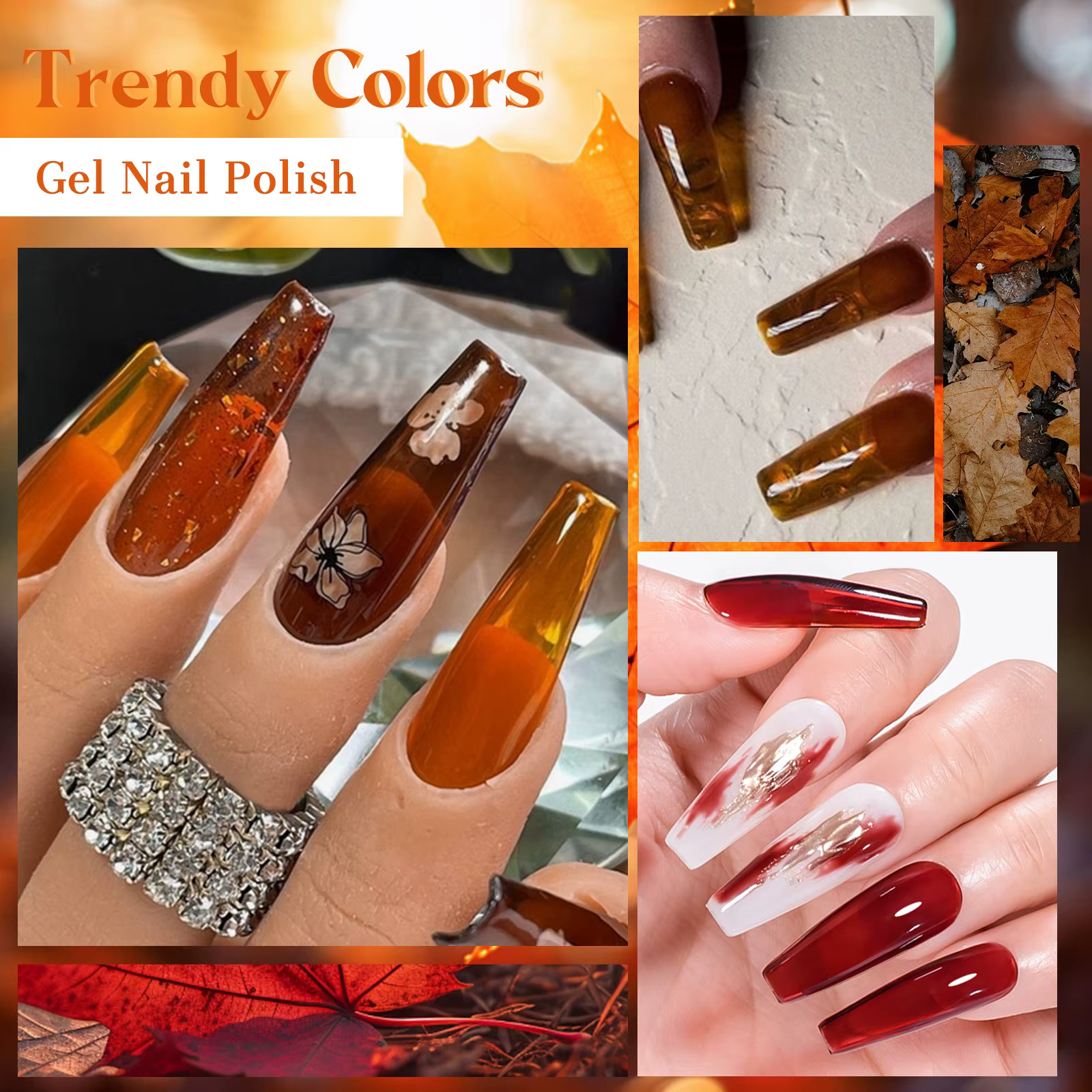 8 pièces gelée ambre verre Gel vernis à ongles ensemble Semi-transparent mer bleu Gel