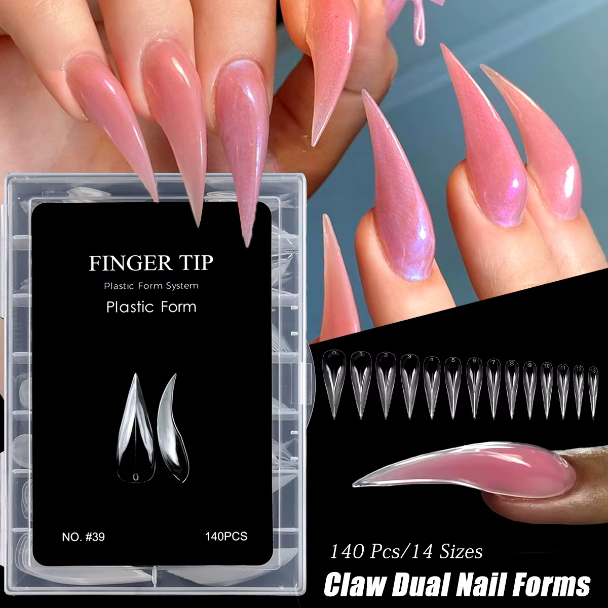 Formes à ongles doubles pour extension de polygel