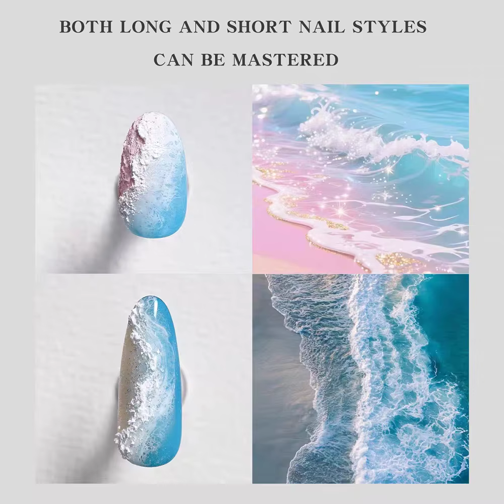Vendeeni 10 couleurs/ensemble vague de mer floraison Gel vernis à ongles TPO HEMA FREE UV tremper Gel vernis marbre dentelle Nail Art fleur Gel