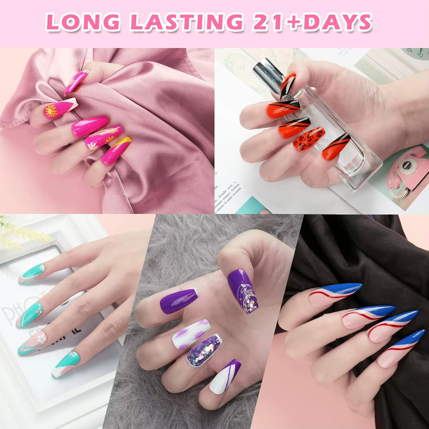 Kit d'art d'ongle de revêtement de gel de 36 couleurs