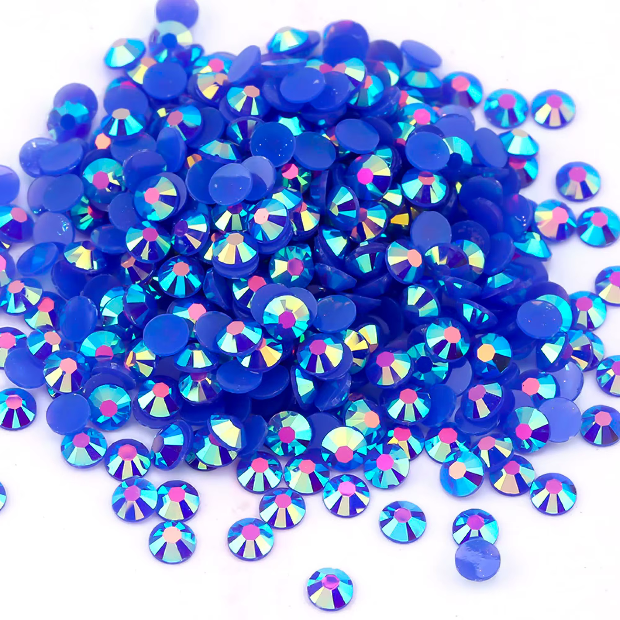 Strass en résine AB bleu roi effet gelée 2mm 3mm 4mm 5mm 6mm