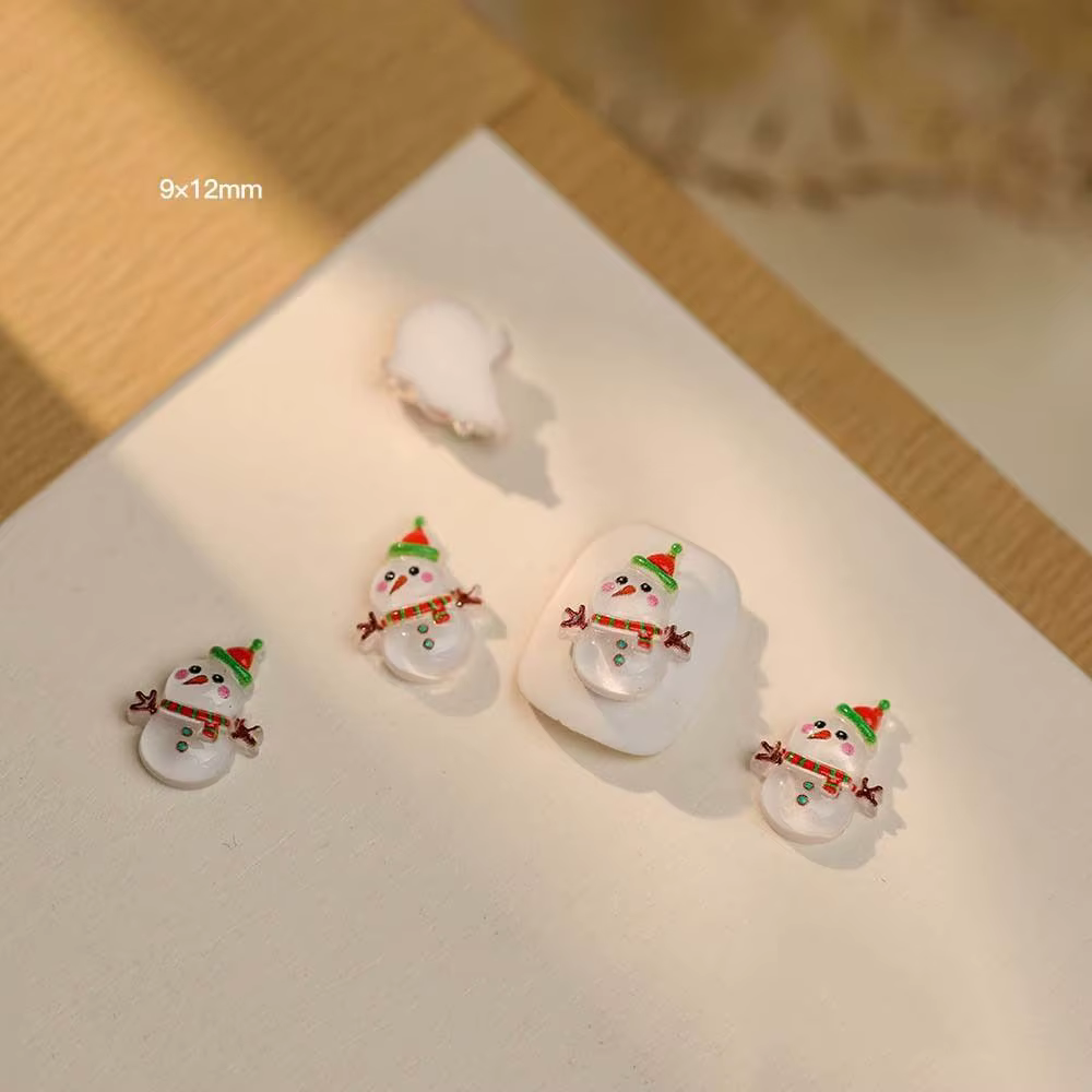 10 pièces/ensemble fournitures pour ongles décorations d'ongles de noël ornements de manucure breloques