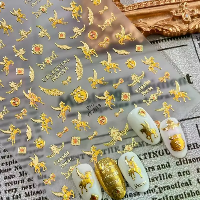Autocollants pour ongles en forme de cœur