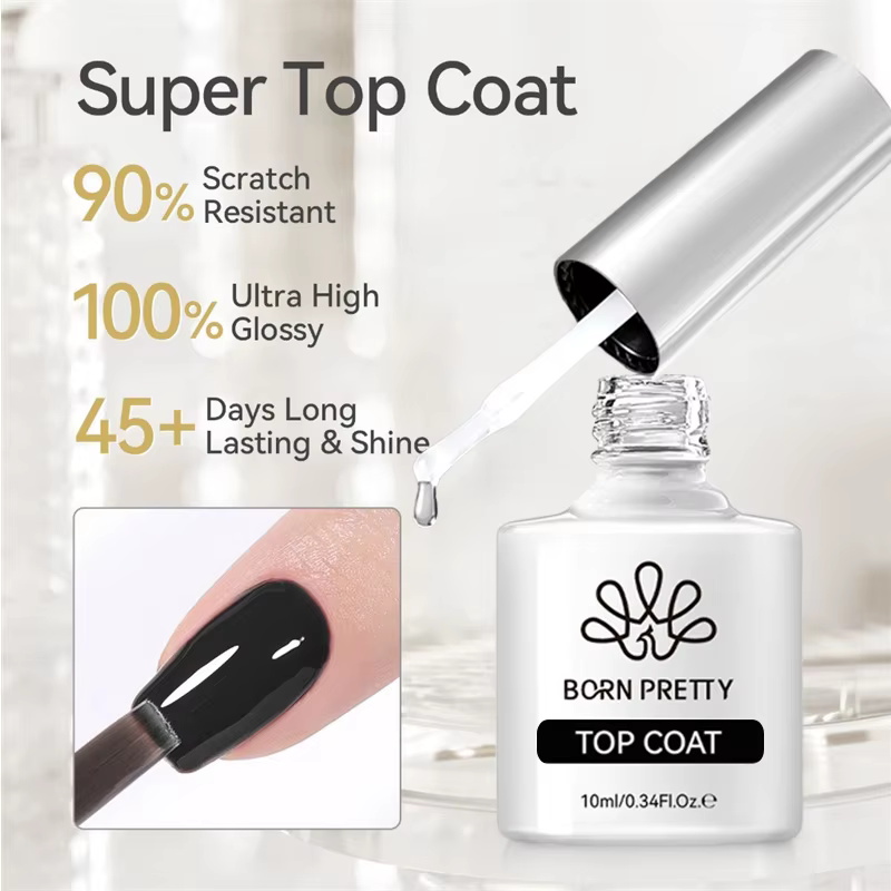 BORN PRETTY-Verhéritage à Ongles Semi-Permanent vernis semis permanents uv Super Top Coat et Base Gel