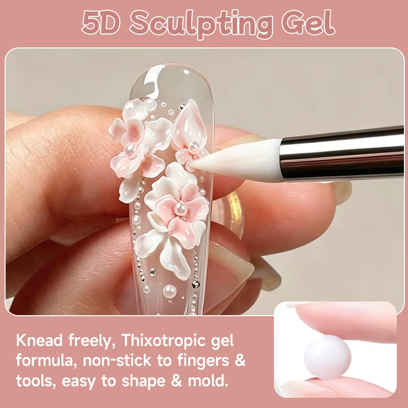 UR SUGAR 15ml Gel de sculpture transparent 5D non collant