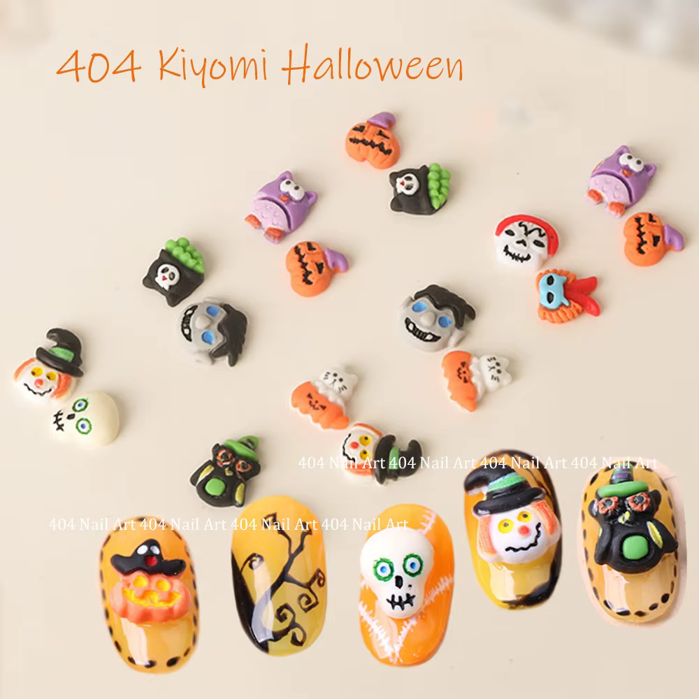 Mélange d'ornements d'ongles pour Halloween
