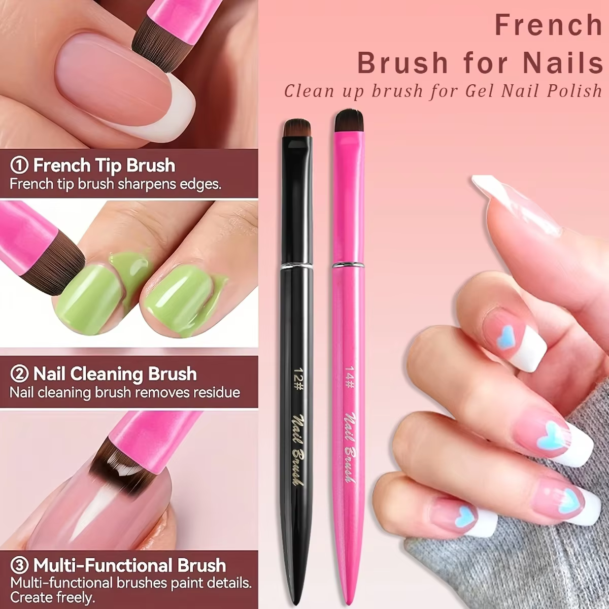 Brosse à ongles française avec tête