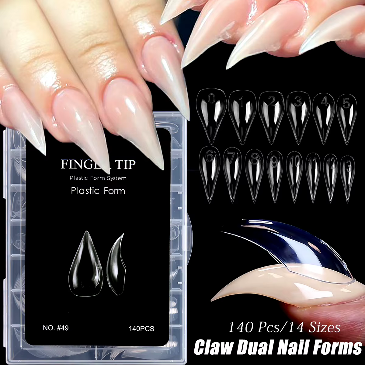 Formes à ongles doubles pour extension de polygel