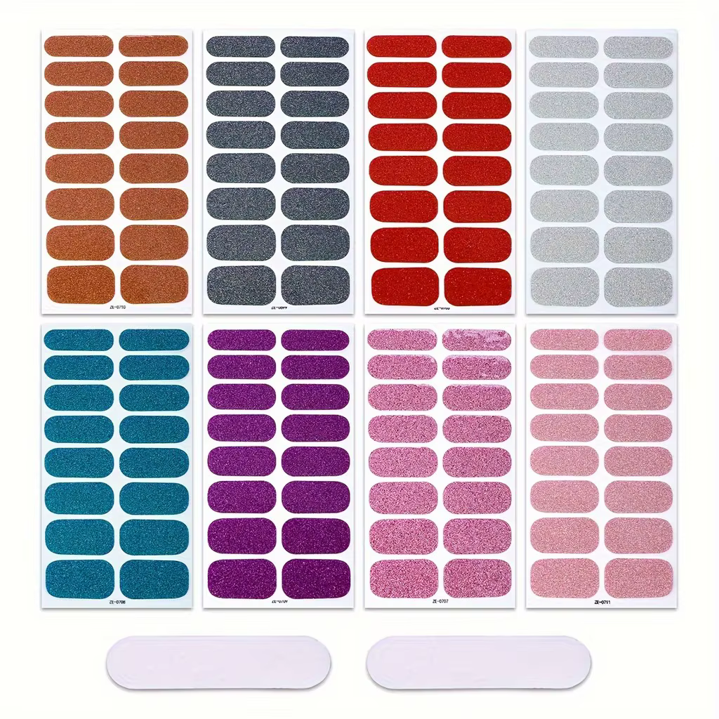 Autocollants pour ongles en Gel auto-adhésif rose