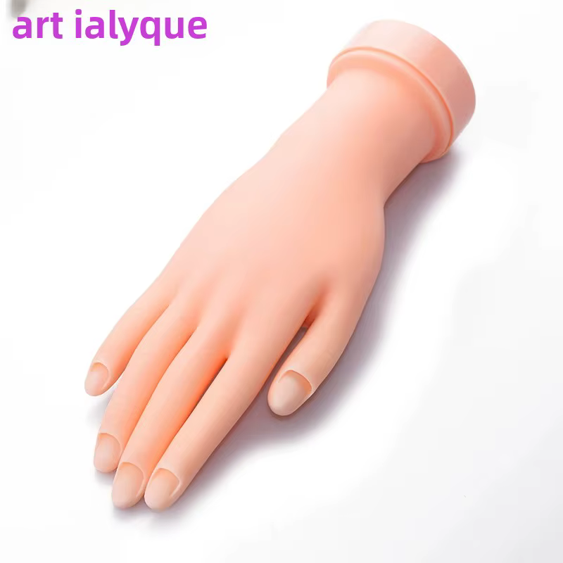 Modèle de main de pratique d'ongle souple et Flexible