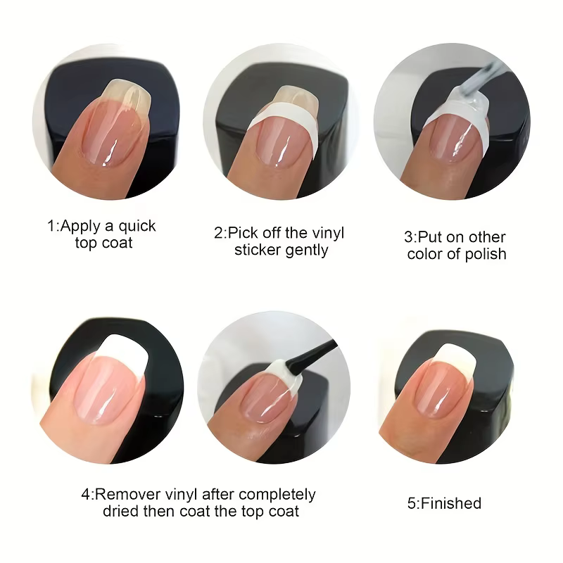 3 pièces de stickers pour nail art français
