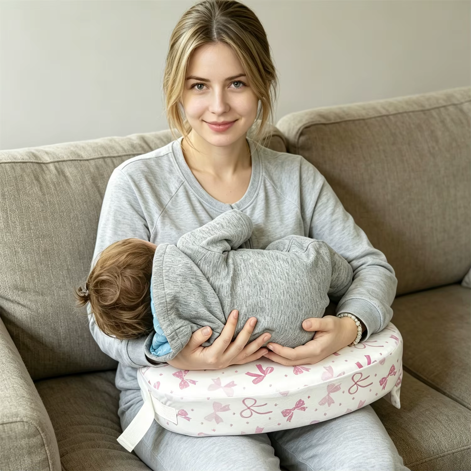 Coussin d'allaitement – Coussin d'allaitement multifonctionnel, confortable et doux, disponible en trois couleurs