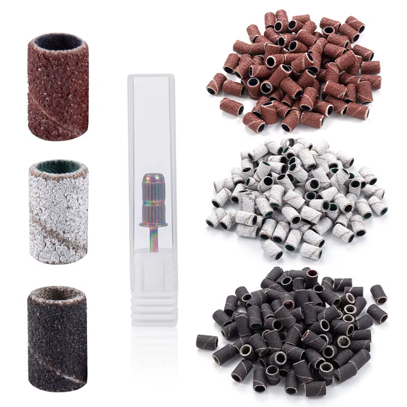 Bandes de ponçage des ongles avec forets à mandrin