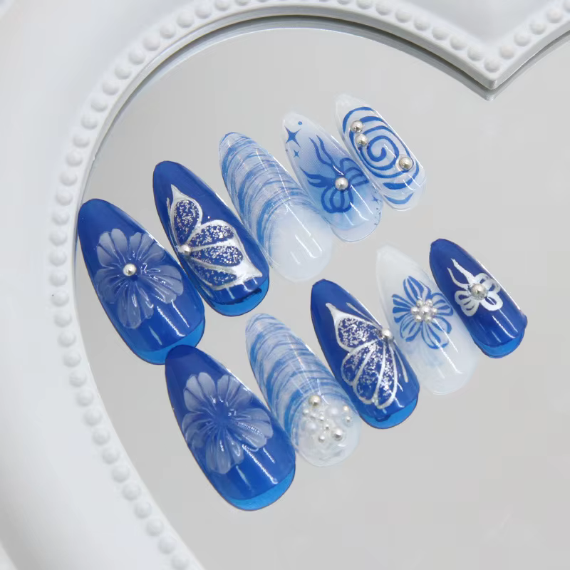 Faux ongles 3D pour femmes et filles