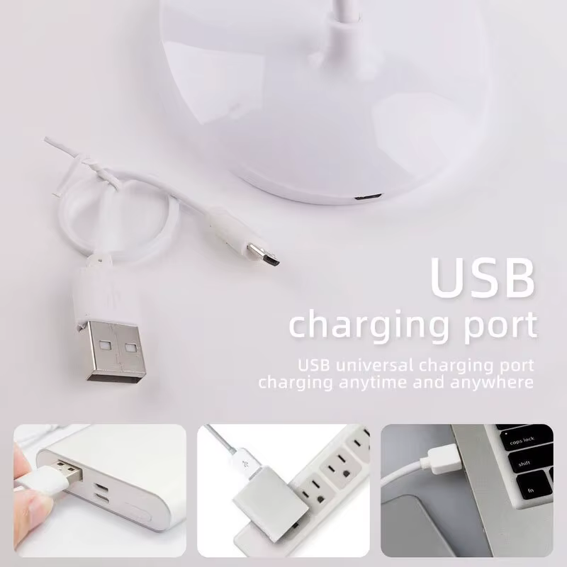 Lampe de bureau LED aste par USB, protection des yeux, veilleuse pour chambre à coucher, lampe de lecture pour étudiants, éclairage de chevet
