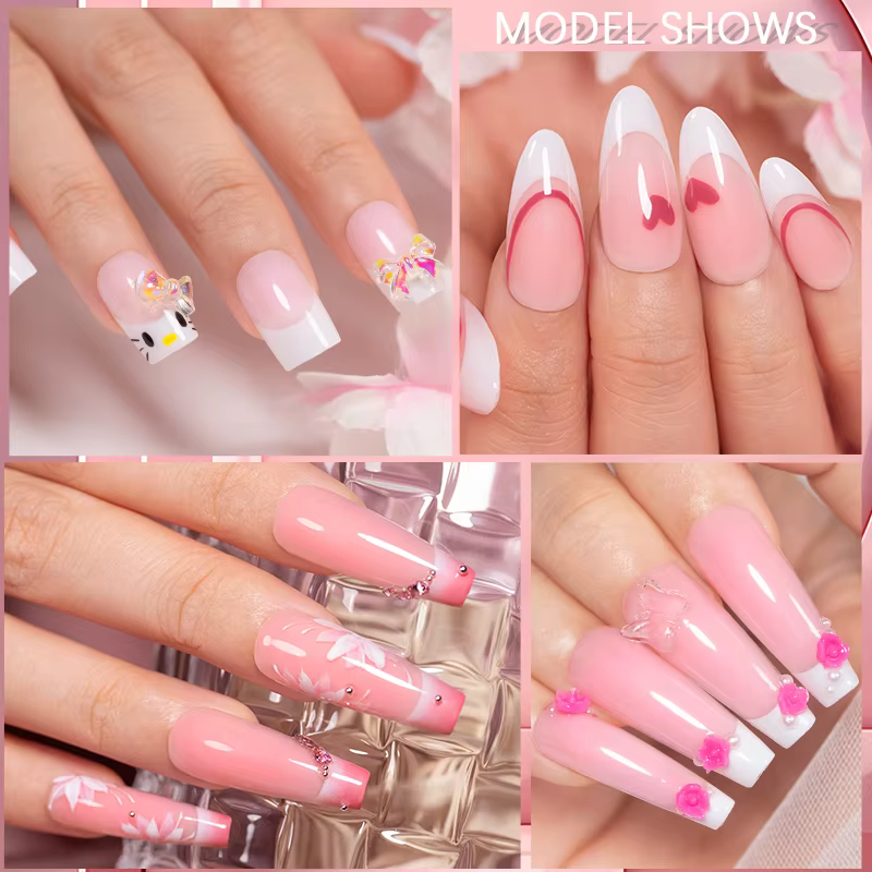 120 pièces/boîte clair et blanc français ongles conseils couverture complète Gel souple acrylique