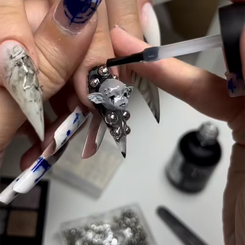 Moule à ongles en Silicone 3D Transparent
