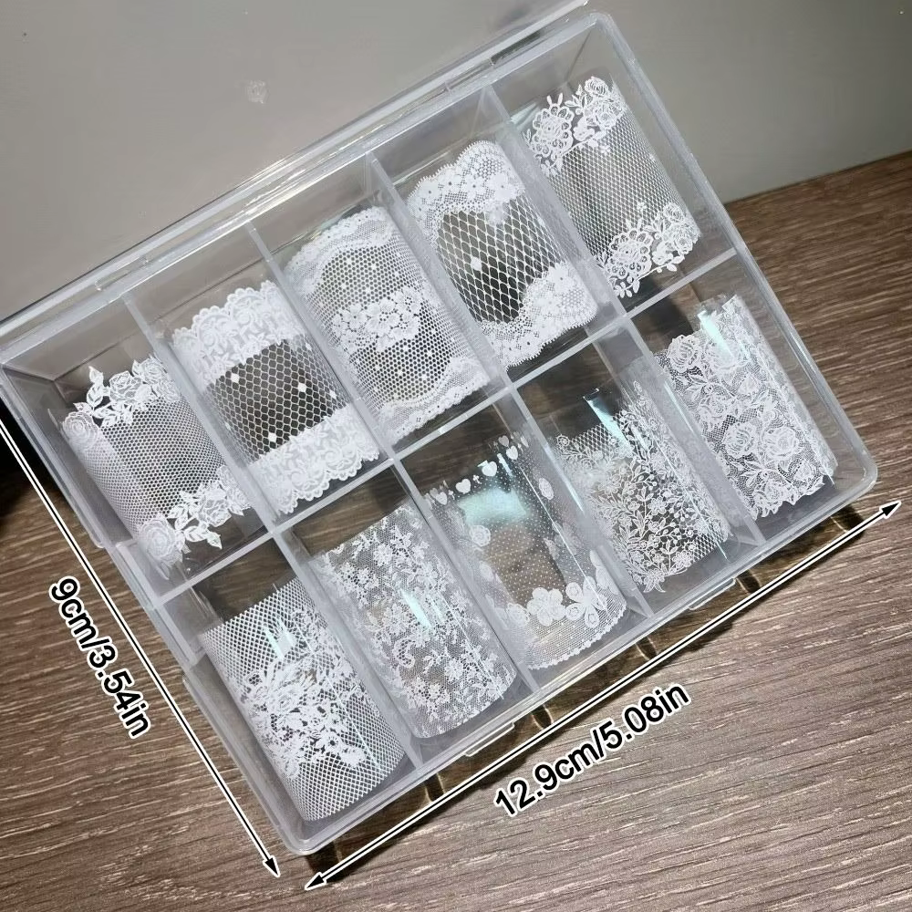 Autocollants pour ongles en dentelle à la mode