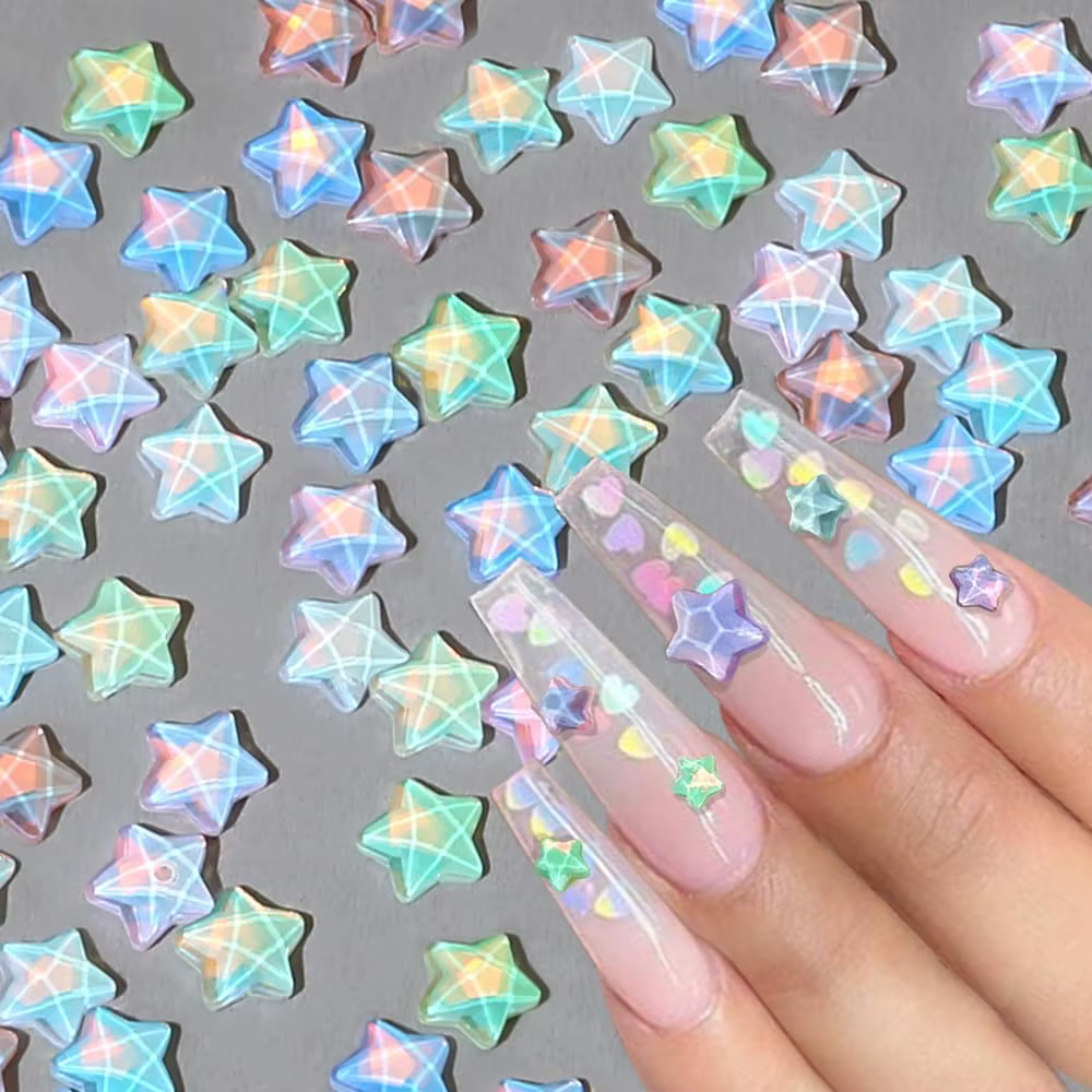 Breloques étoiles Mocha en forme de cœur