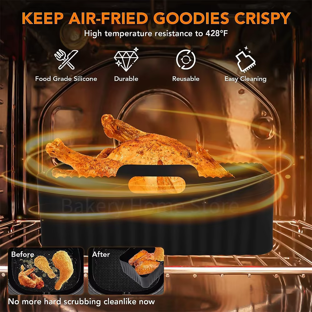 Ensemble d'accessoires pour friteuse à Air Ninja AF400EU AF300EU, Double pile XL, moule de friteuse à Air en Silicone, supports de gril pour friteuse à air 7,6 l-9,5 l