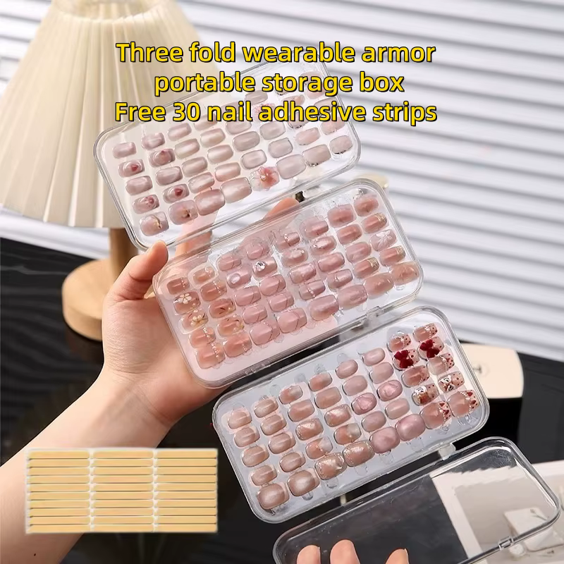 1 boîte de rangement pliable en acrylique transparent pour manucure