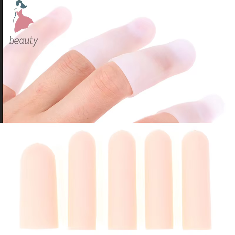10 pièces Silicone doigtier Gel protège-doigts attelle de doigts gants de soutien pour la protection générale des orteils/doigts