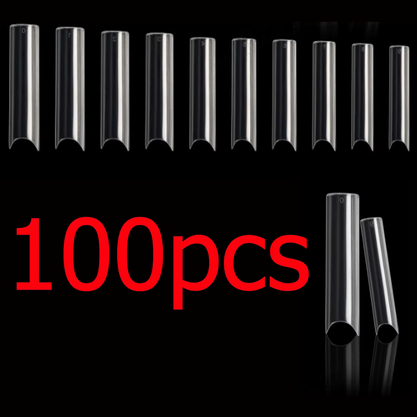 100 pièces/boîte XXL pointes d'ongles Extra droites longs cercueil carré faux ongles C incurvé ABS
