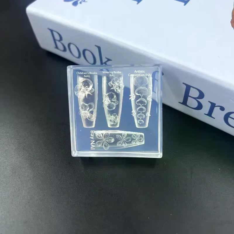 Moule à ongles en Silicone Transparent 3D