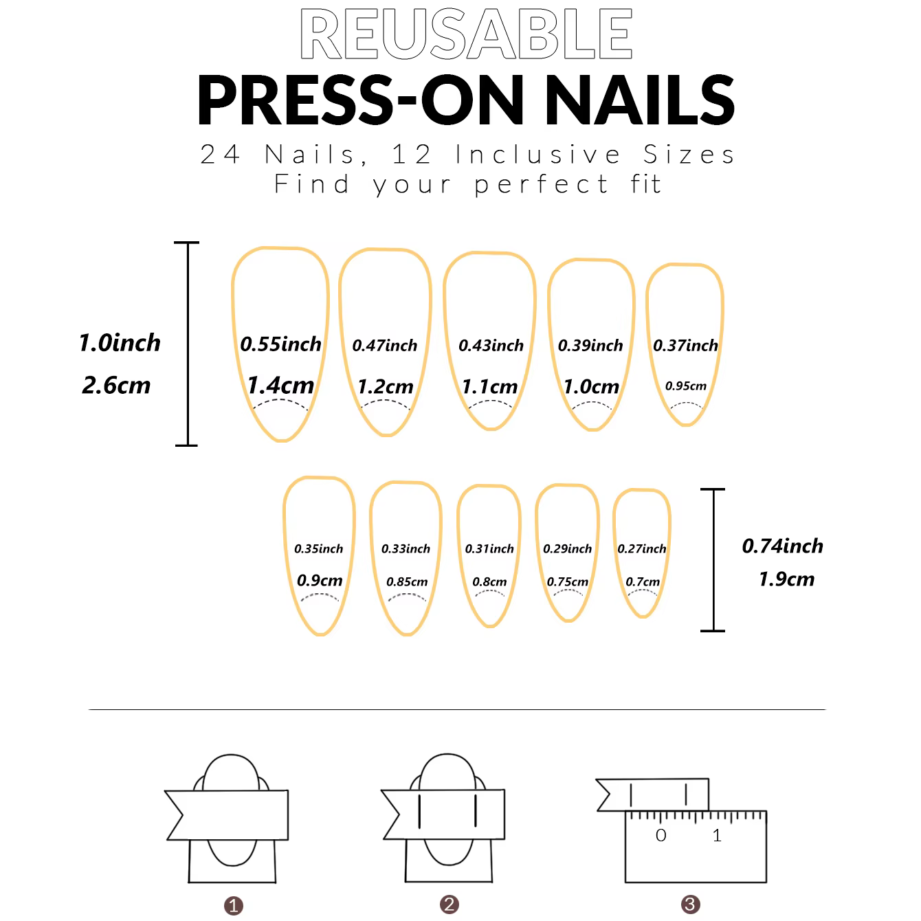 ARTAUG 96 pièces faux ongles français pressés en amande avec des motifs de perles et de fleurs d'arc 3d