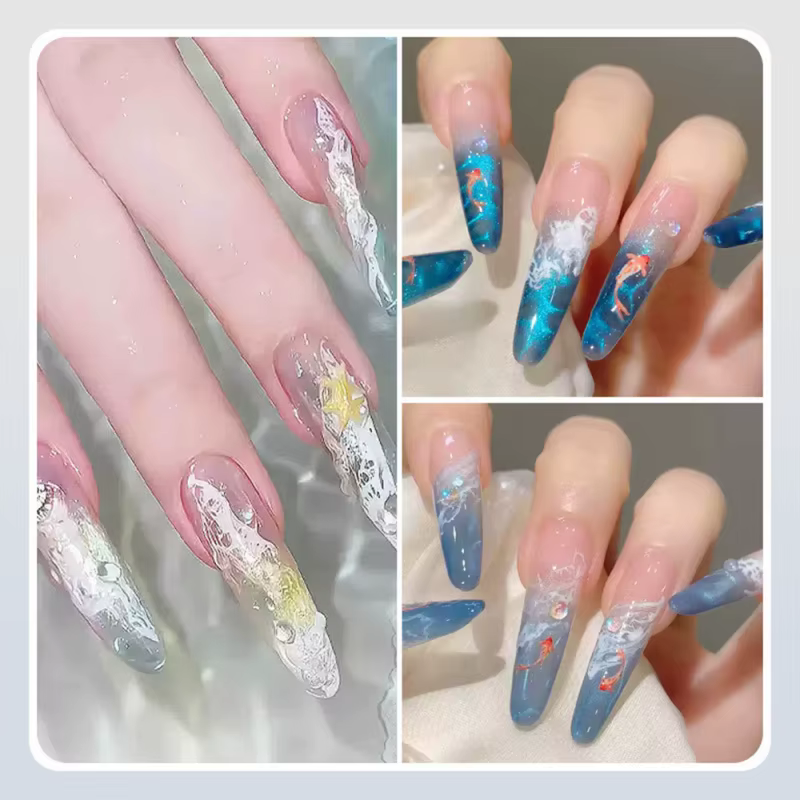 Vernis à ongles gel 10ml Océan Blanc Effet Bulles