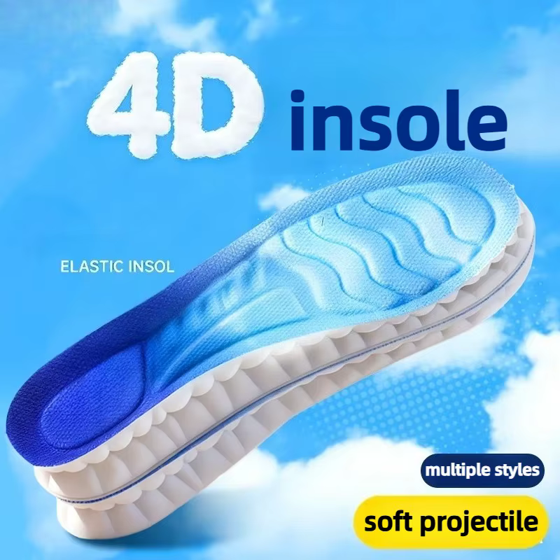 Semelles de sport 4D Cloud Technology pour chaussures, semelle en PU, douces, respirantes, amortissantes, pour la course à pied, soins orthopédiques.