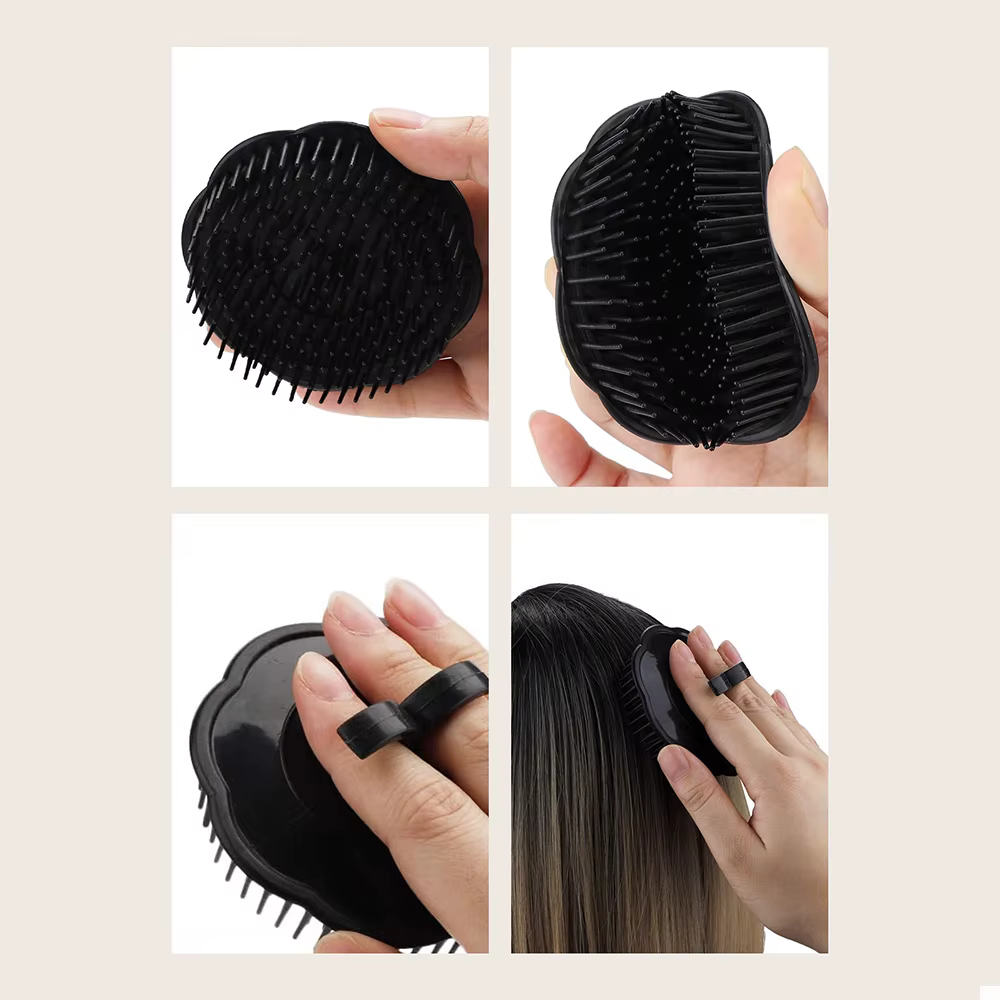 Brosse de massage du cuir chevelu pour le lavage et le soin des cheveux, soulagement des démangeaisons des racines, brosse de douche pour shampoing