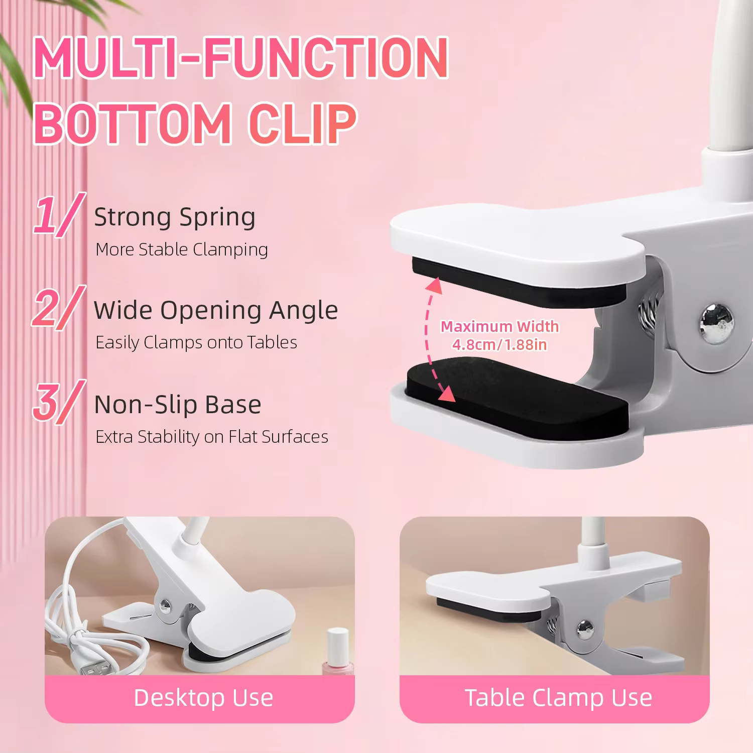 UV LED lampe à ongles LED lumière UV avec pince et Tube Flexible manucure sèche UV