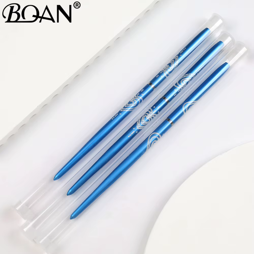 BQAN 7/9/11mm bleu Nail Art Liner pinceaux Gel ongles brosse Gel vernis